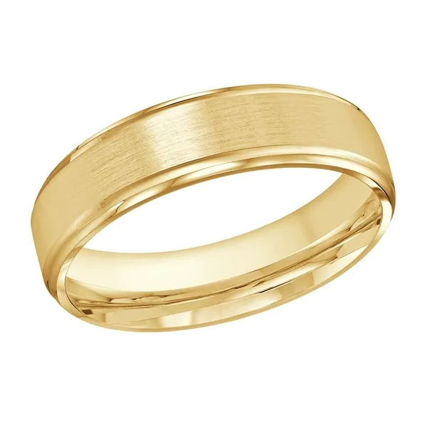 Yellow Gold Unique Matte Wedding Ring for Men