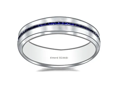 Blue Angel Sapphire Men’s Wedding Ring
