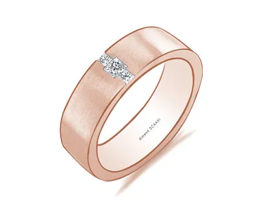 Rose Gold Elegant And Stylish Men's Diamond Wedding Ring jewelry store near me