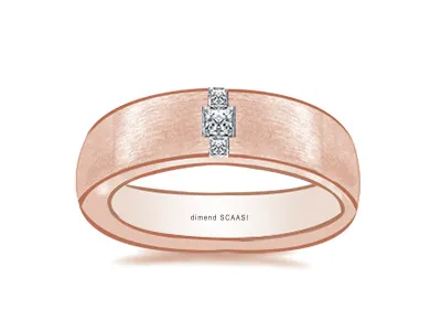 Rose Gold Elegant And Stylish Men's Diamond Wedding Ring