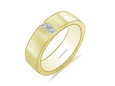 Yellow Gold Elegant And Stylish Men's Diamond Wedding Ring jewelry store near me