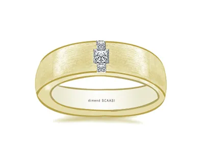 Yellow Gold Elegant And Stylish Men's Diamond Wedding Ring
