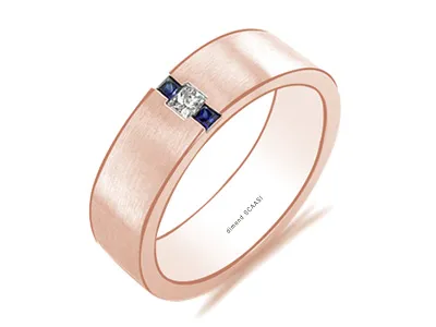 Rose Gold Blue Sapphire Wedding Ring For Men jewelry store near me