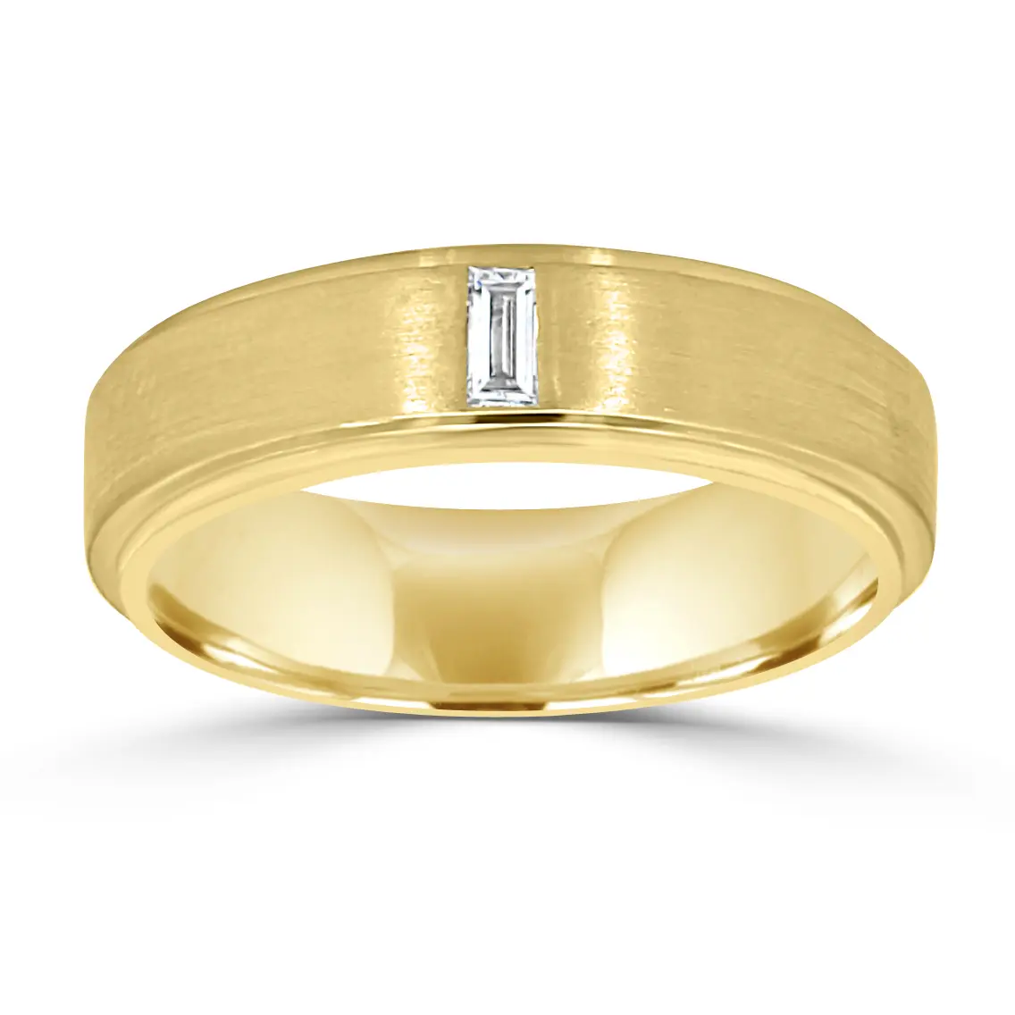 Yellow Gold Unique Diamond Wedding Ring For Men As Gift