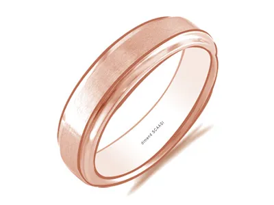 Rose Gold Satin Finish Wedding Ring For Men jewelry store near me