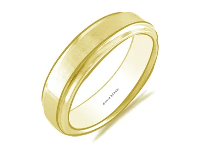 Yellow Gold Satin Finish Wedding Ring For Men jewelry store near me