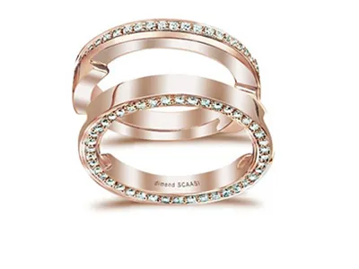Rose Gold Inerlock Men's Wedding Ring Popular in Windy City