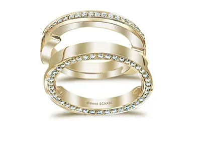 Yellow Gold Inerlock Men's Wedding Ring Popular in Windy City