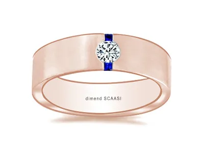 Rose Gold Men's Wedding Band Shipped Free To Your Door