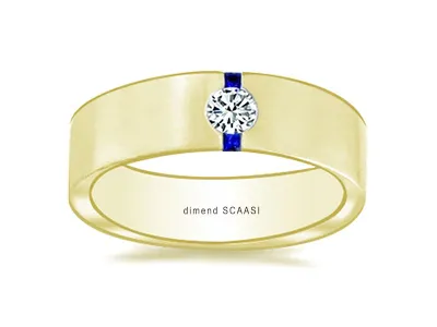 Yellow Gold Men's Wedding Band Shipped Free To Your Door