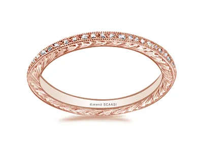 Rose Gold Antique Vintage Wedding Rings for Women and Men