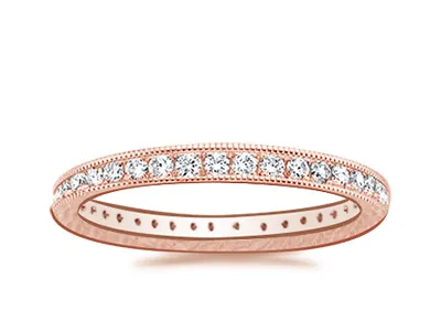 Rose Gold Designer Wedding Bands For Women and Men