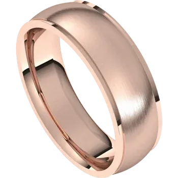 Rose Gold High Polish Wedding Ring For Men jewelry store near me
