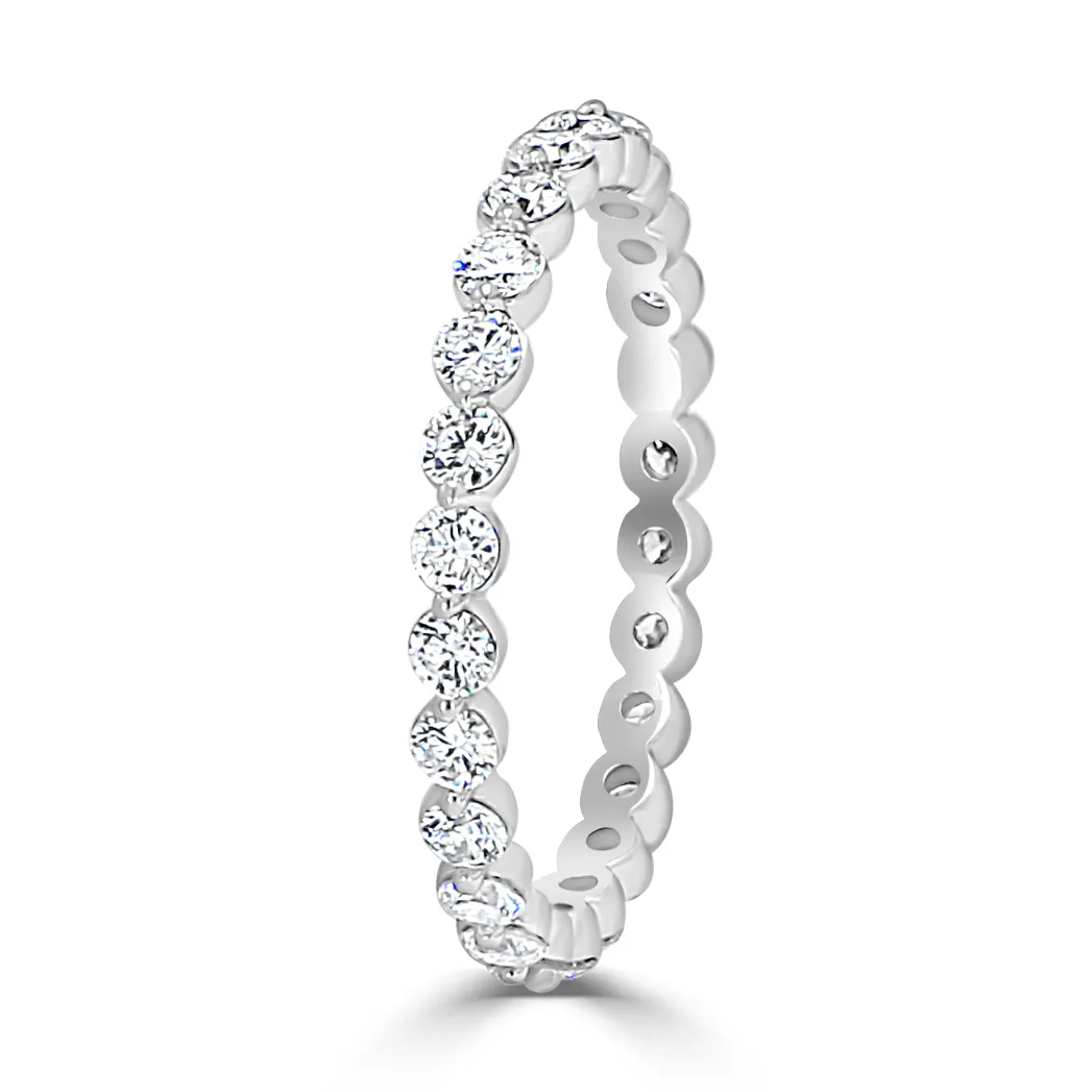 White Gold Eternity Wedding Band and Ring For Women jewelry store near me