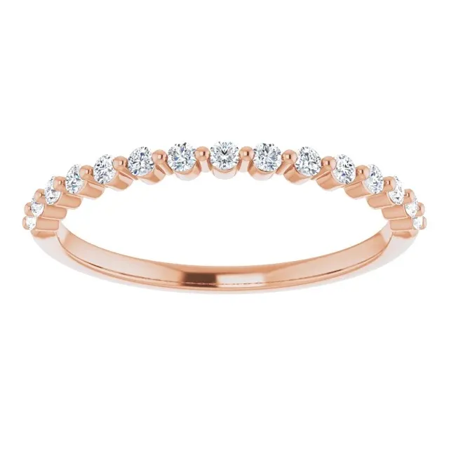 Rose Gold Stacked Wedding Ring For Women