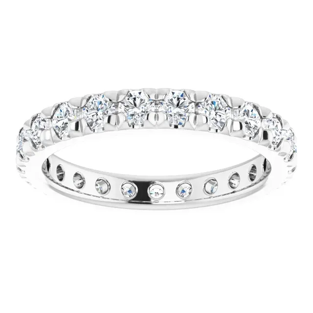 White Gold Most Popular French Pave Diamond Wedding Band