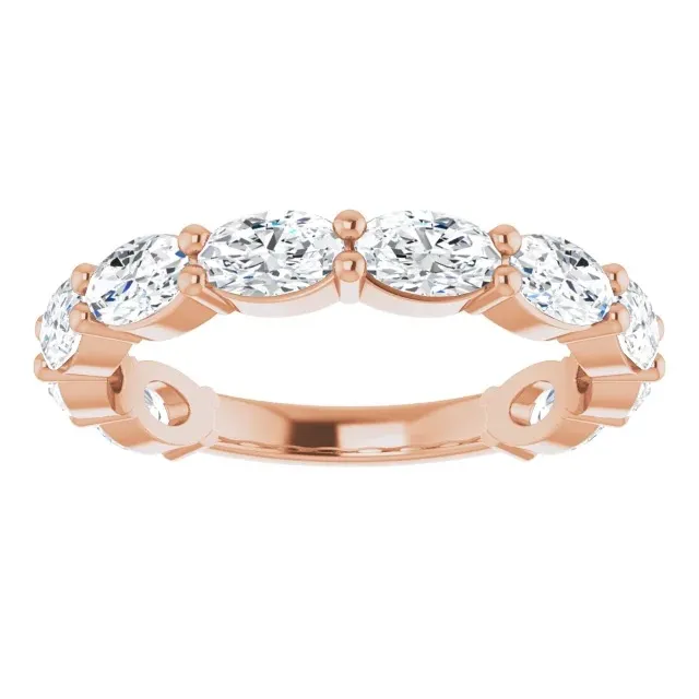 Rose Gold Stunning Oval Cut Diamond Band For Women jewelry store near me