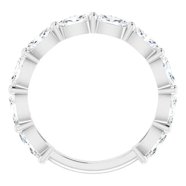 Platinum Stunning Oval Cut Diamond Band For Women jewelry Wabash avenue