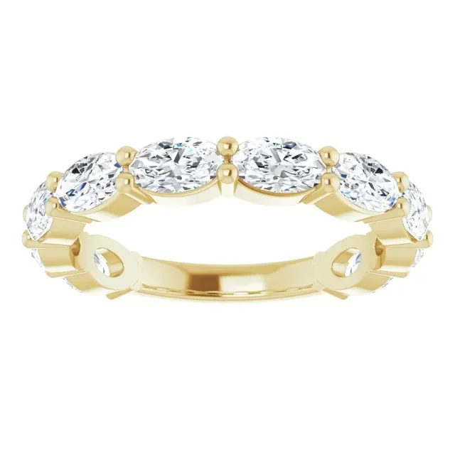 Yellow Gold Stunning Oval Cut Diamond Band For Women jewelry store near me