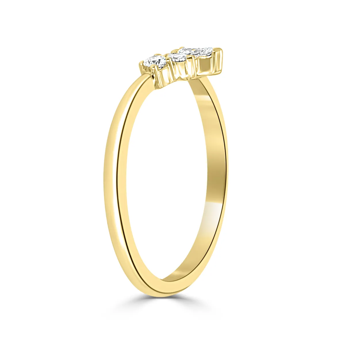 Yellow Gold Top Wedding Ring for Women In Chicago jewelry Wabash avenue
