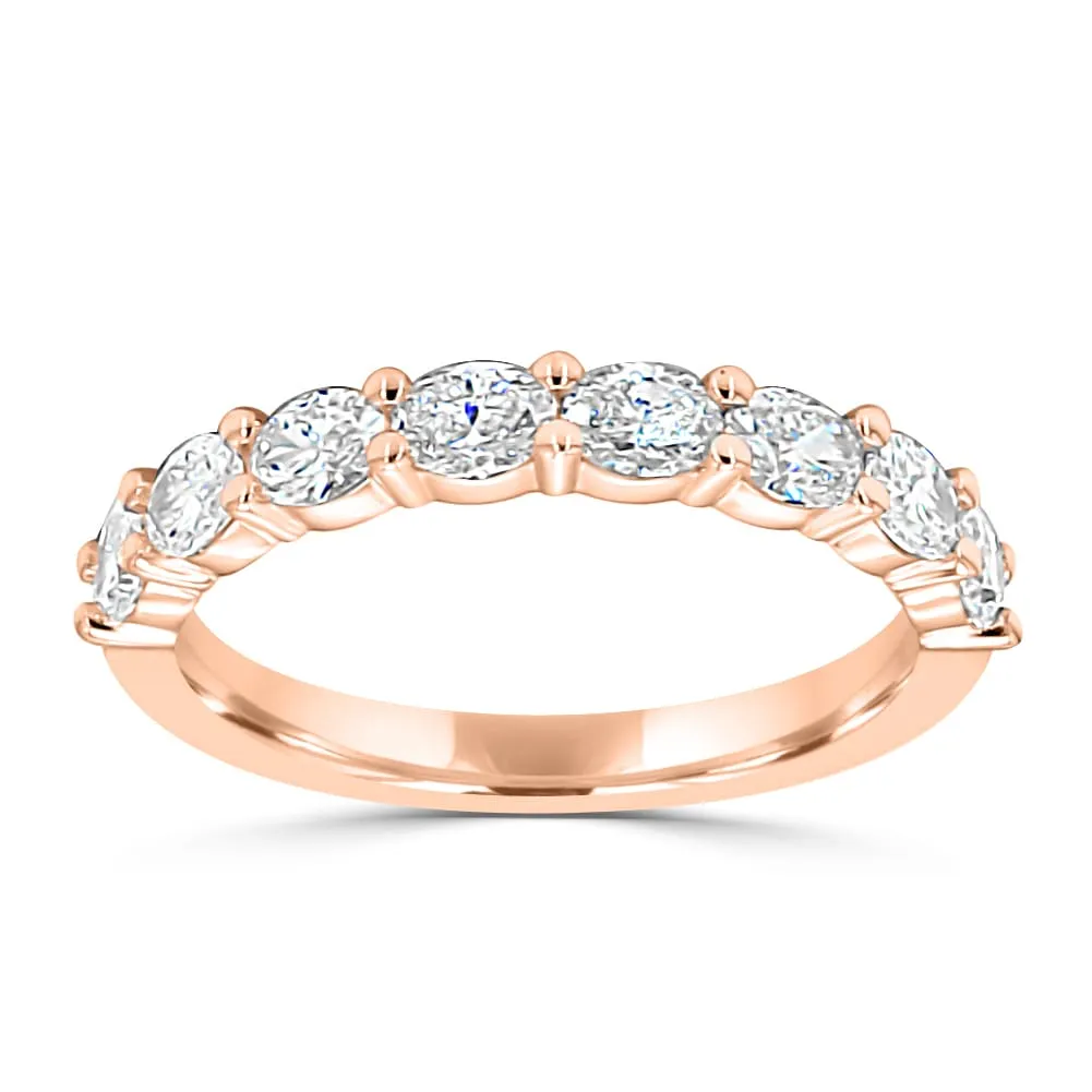Rose Gold Serene and Shimmer Wedding Ring For Women