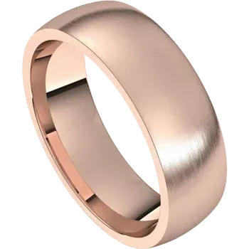 Rose Gold Classic And Comfortable Domed Wedding Band For Him jewelry store near me