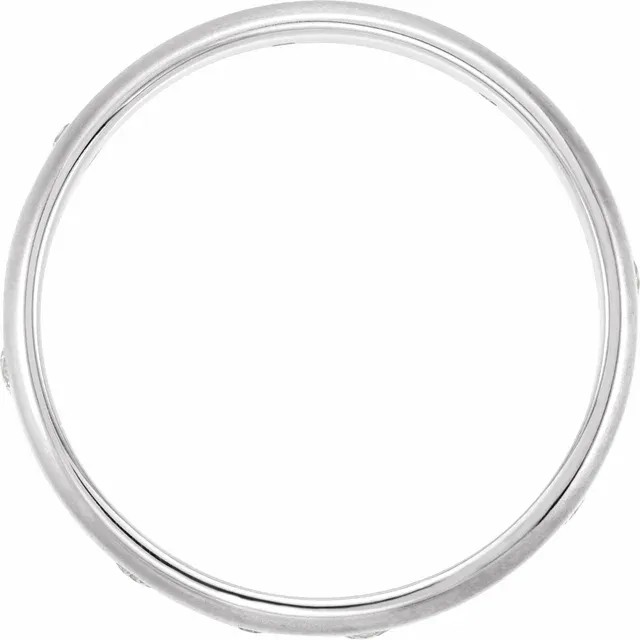 White Gold Alternating Big and Small Round Diamond Wedding Ring jewelry store near me