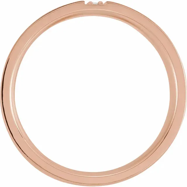 Rose Gold Minimalistic Yet Shiny Wedding Band For Men jewelry store near me