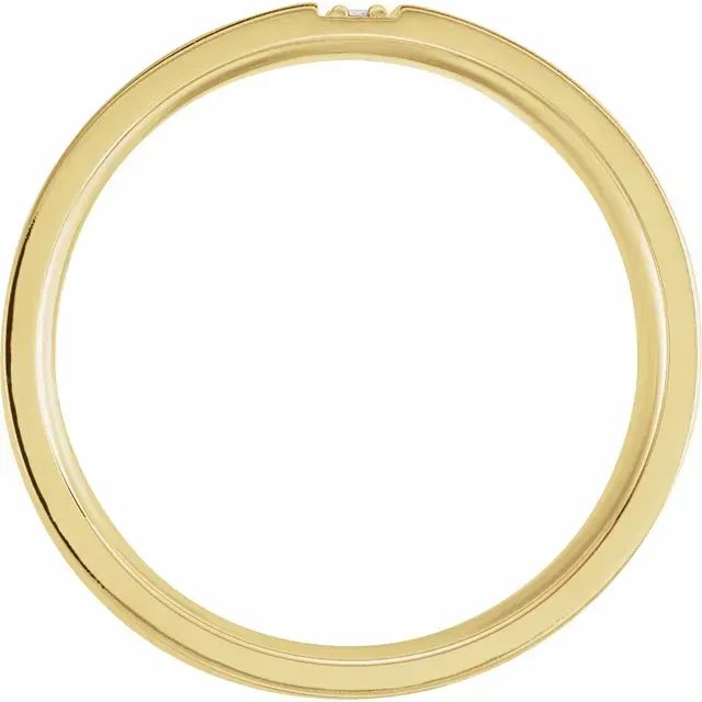 Yellow Gold Minimalistic Yet Shiny Wedding Band For Men jewelry store near me