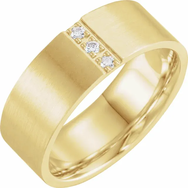 Yellow Gold Minimalistic Yet Shiny Wedding Band For Men