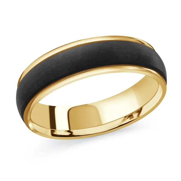 Yellow Gold Black Carbon Fiber For Men