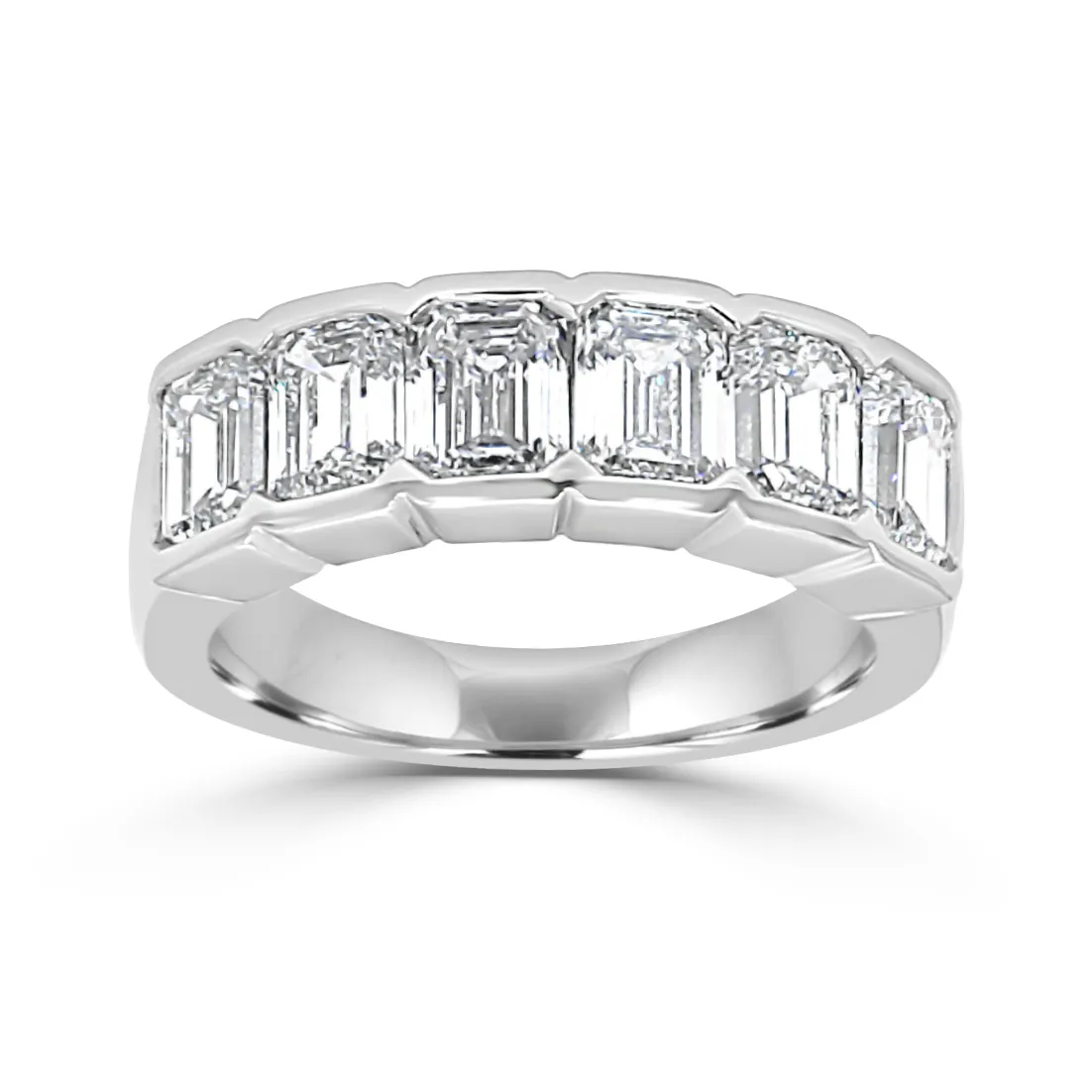 White Gold Stunning Half Bezel Band