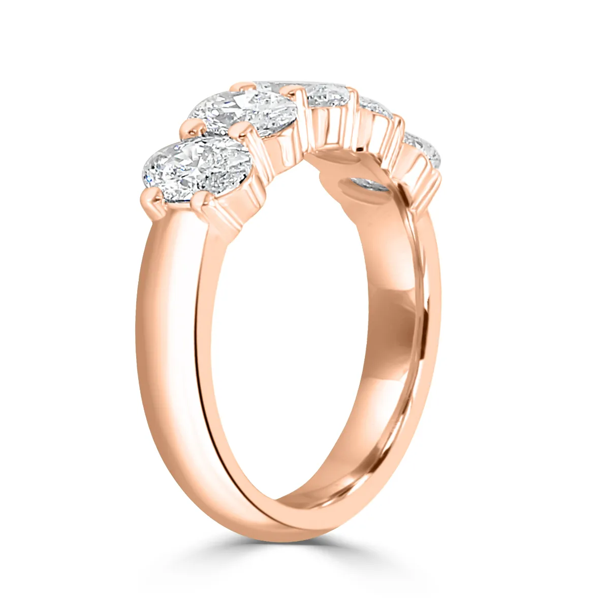 Rose Gold Oval Wedding Band jewelry Wabash avenue