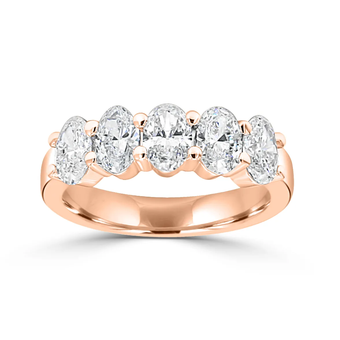 Rose Gold Oval Wedding Band