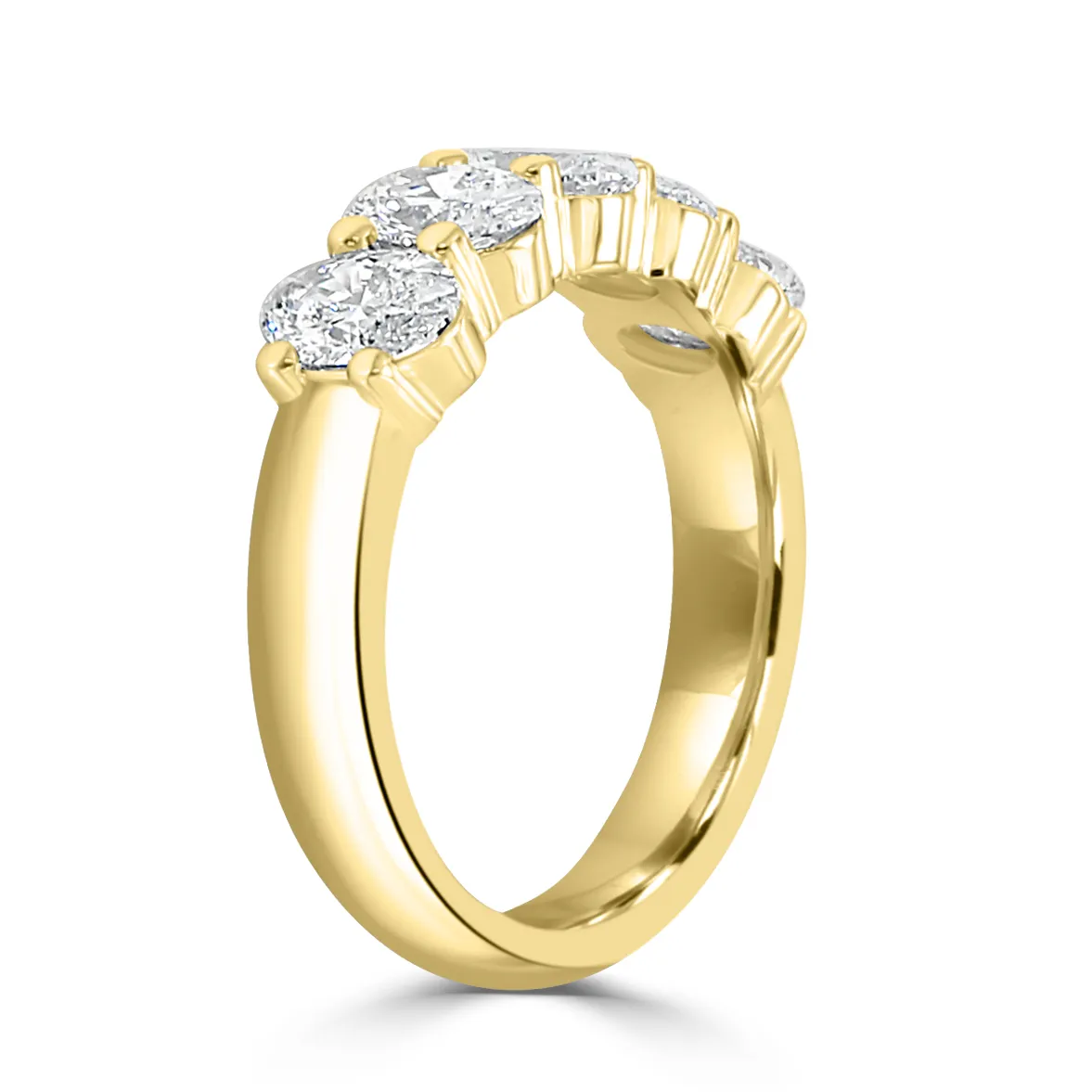 Yellow Gold Oval Wedding Band jewelry Wabash avenue