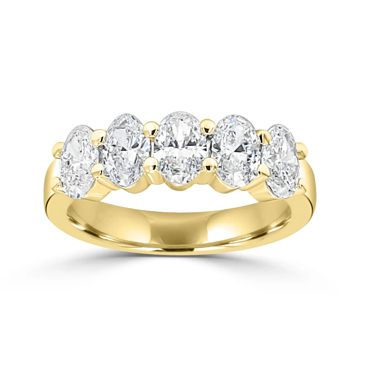 Yellow Gold Oval Wedding Band