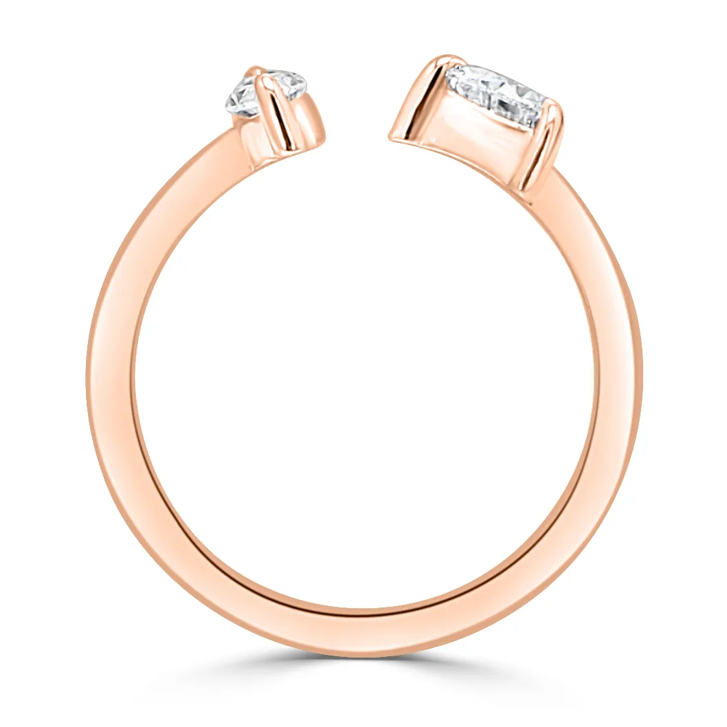Rose Gold Open Diamond Ring jewelry store near me
