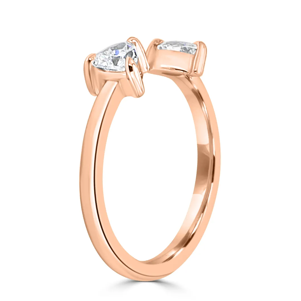 Rose Gold Open Diamond Ring jewelry Wabash avenue