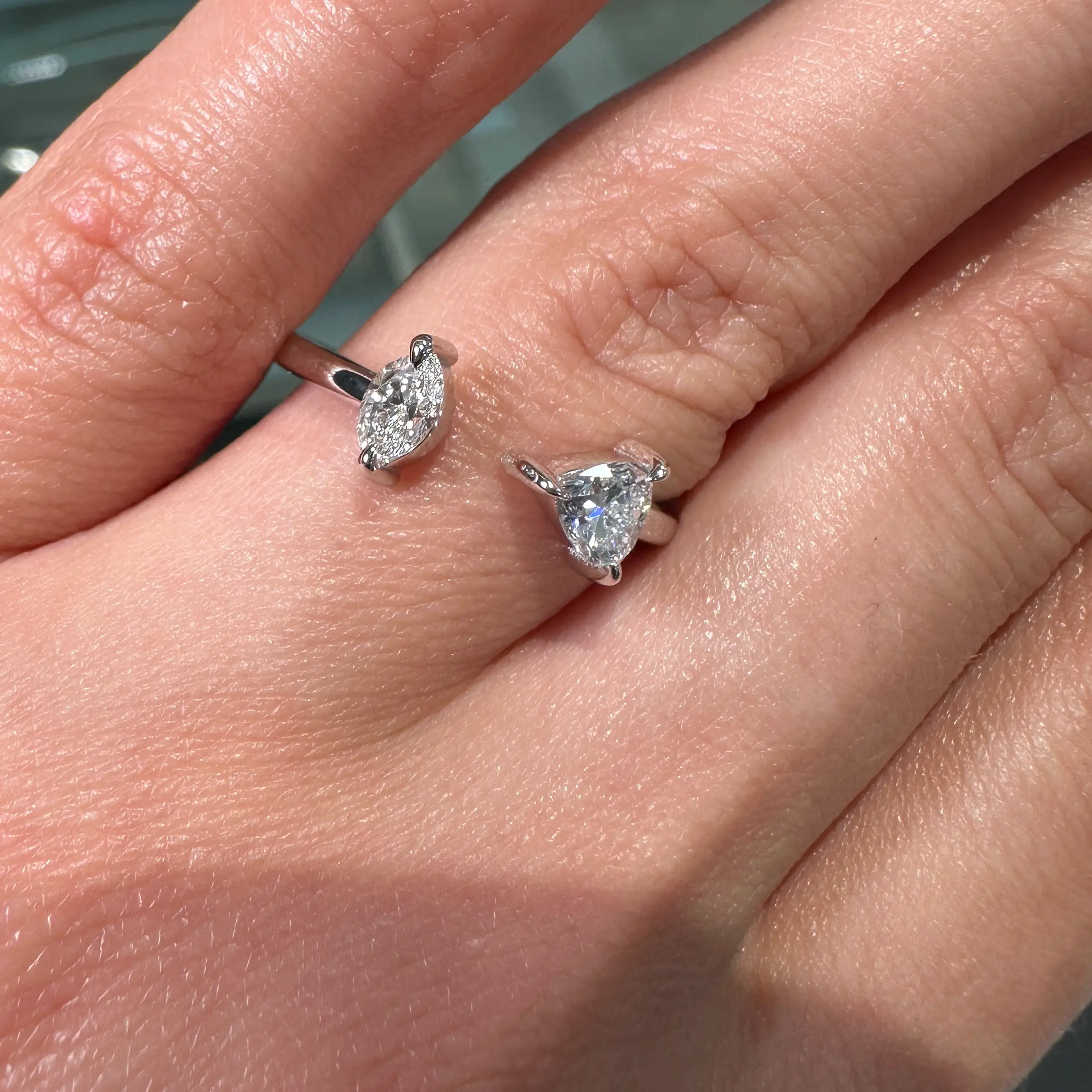 Rose Gold Open Diamond Ring jewelry windy city