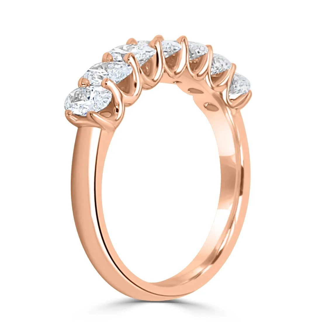 Rose Gold Oval Shape Wedding Band jewelry Wabash avenue