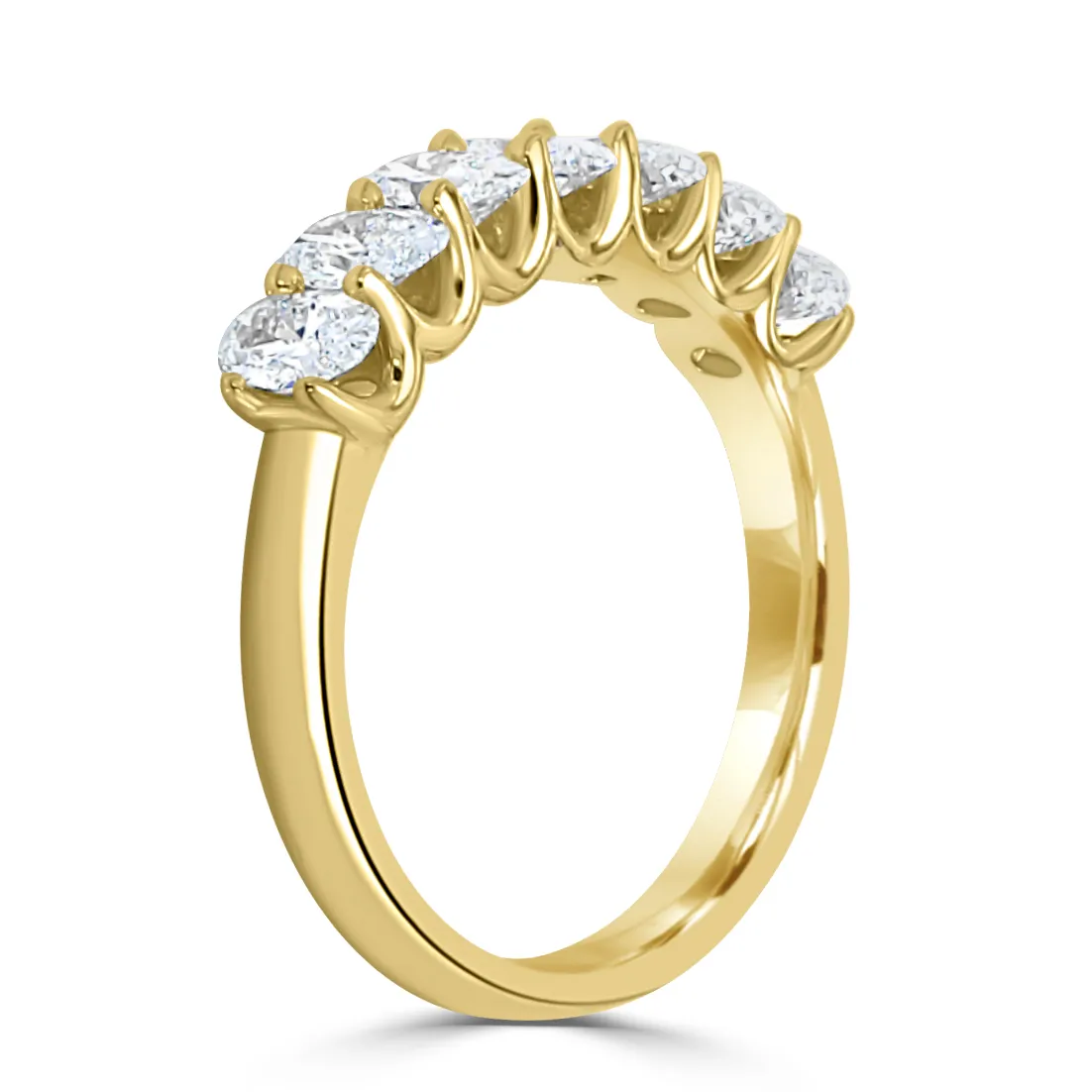 Yellow Gold Oval Shape Wedding Band jewelry Wabash avenue