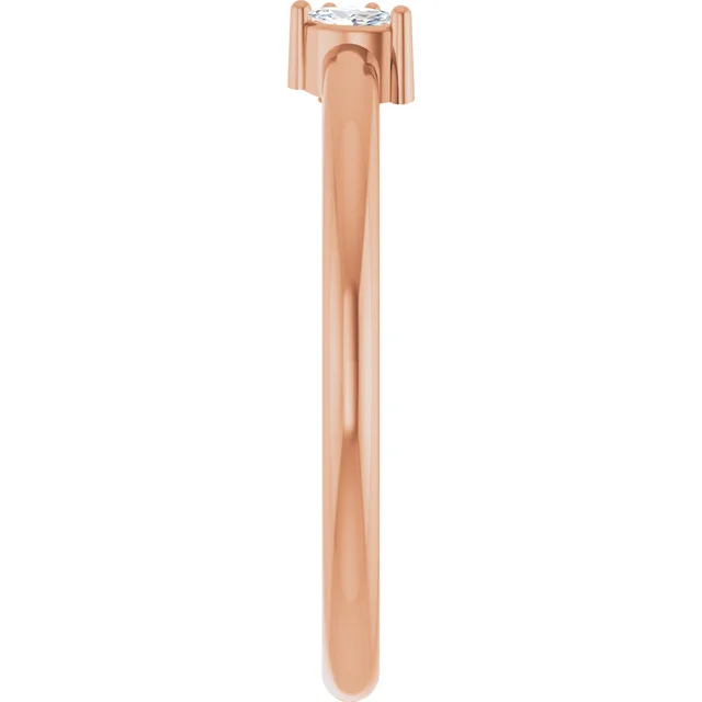 Rose Gold Diamond Negative Space Ring jewelry windy city Rose Gold Diamond Negative Space Ring jewelry windy city