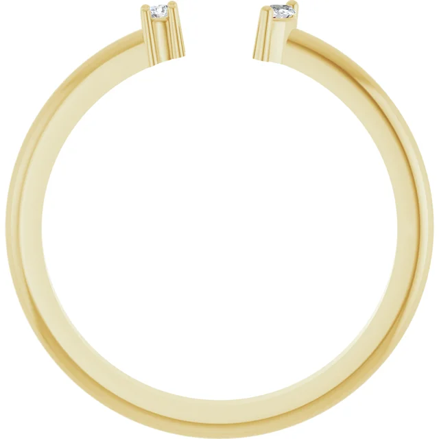 Yellow Gold Diamond Negative Space Ring jewelry store near me Yellow Gold Diamond Negative Space Ring jewelry store near me