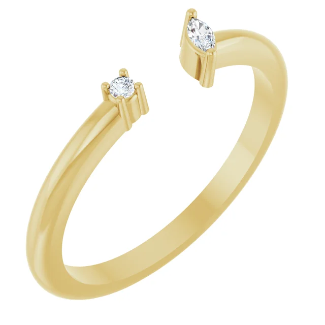 Yellow Gold Diamond Negative Space Ring jewelry Wabash avenue Yellow Gold Diamond Negative Space Ring jewelry Wabash avenue