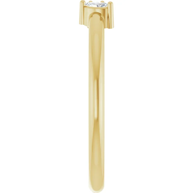 Yellow Gold Diamond Negative Space Ring jewelry windy city Yellow Gold Diamond Negative Space Ring jewelry windy city
