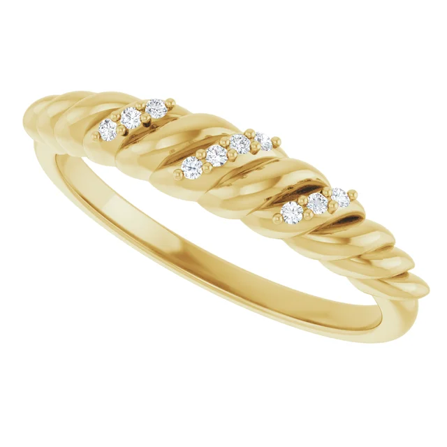 Yellow Gold Diamond Dome Ring from best jeweler