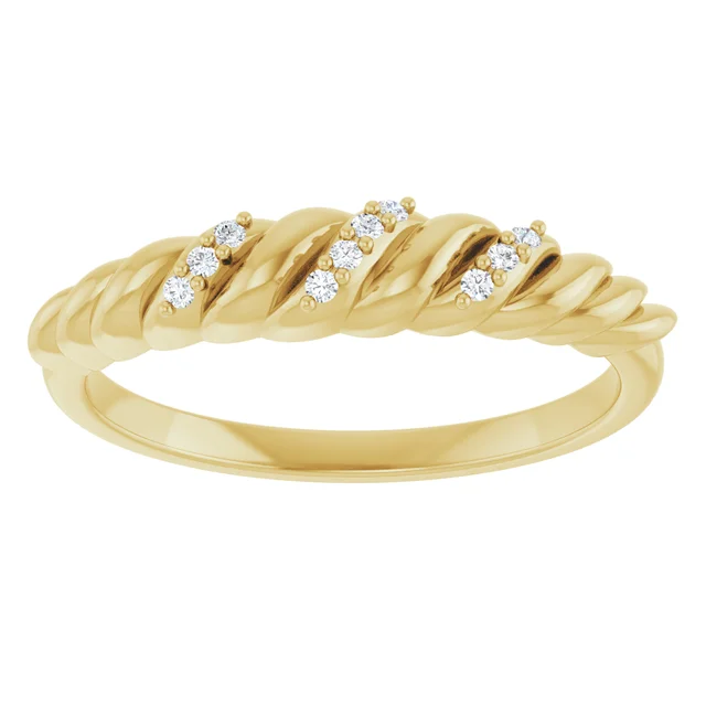 Yellow Gold Diamond Dome Ring