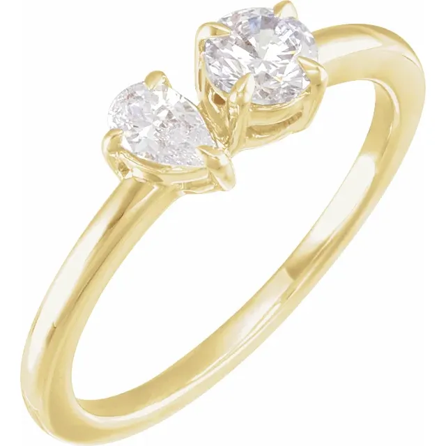 Yellow Gold Two Tone Diamond Wedding Ring