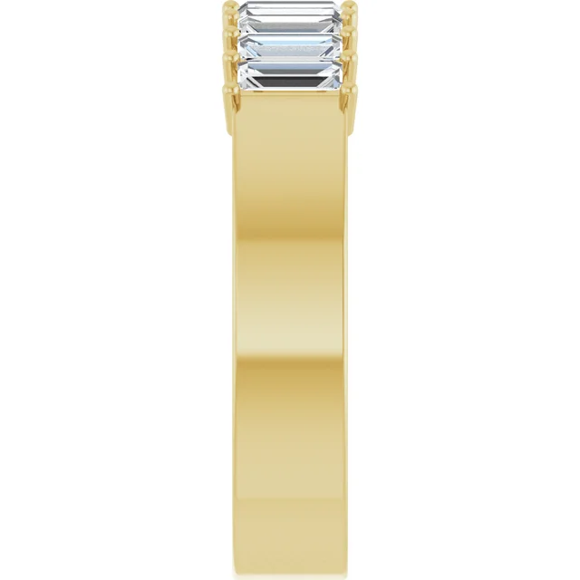 Yellow Gold Anniversary Diamond Wedding Band jewelry windy city