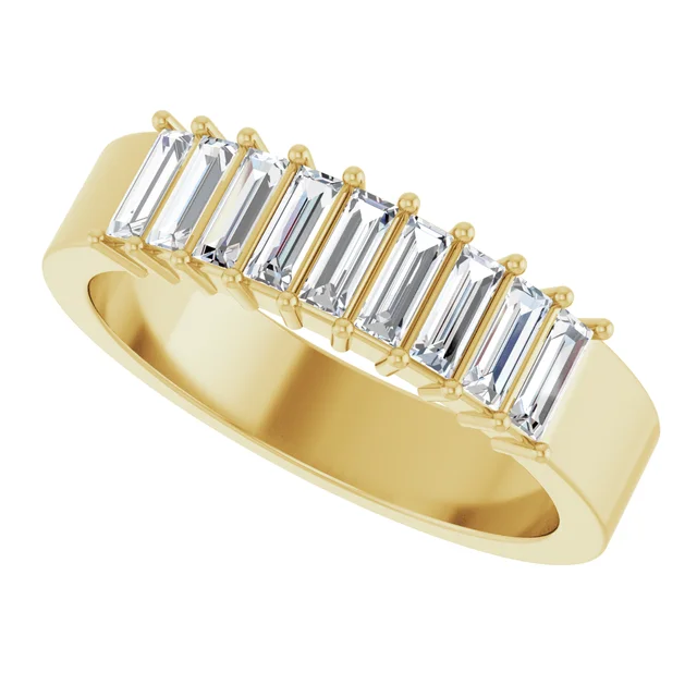 Yellow Gold Anniversary Diamond Wedding Band from best jeweler
